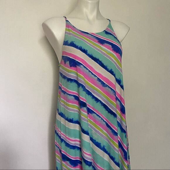 LP Watercolor Asymmetrical Tank Dress - Picture 7 of 13
